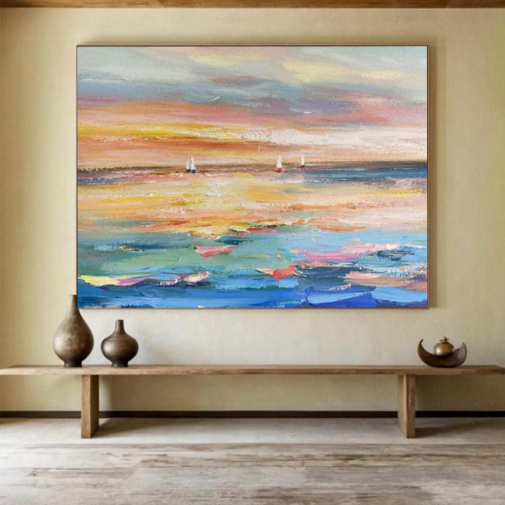 sunset coastal coastal acrylic design 2